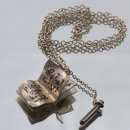 Sterling silver book with pencil