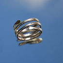 Sterling silver hammered wrap ring