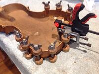 1885 Hardanger fiddle, rib rebuild