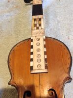 1885 Hardanger fiddle, fingerboard restoration