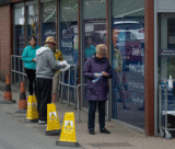 Waiting to go into Tesco