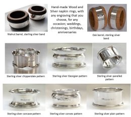 Hallmarked sterling silver napkin rings