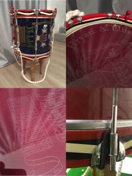Drums made into coffee tables