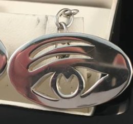 Royal Tank Regiment Chinese Eye Cufflinks - Silver Coloured Metal