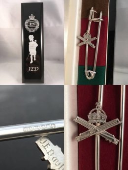 Hallmarked sterling silver RTR Kilt Pin