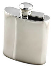Hallmarked sterling silver hip flask