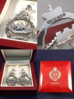 Royal Tank Regiment Capbadge Cufflinks - Hallmarked Sterling Silver