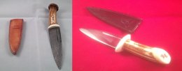 Sgian Dubh Damascus Steel or Stainless Steel Blade