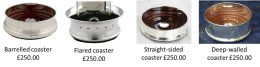 Hallmarked sterling silver wine bottle coasters
