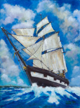 Emigrant Ship off the Hook Lighthouse