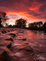 Burley in Wharfedale Sunset