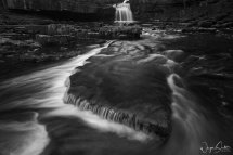 West Burton Falls (black & white)