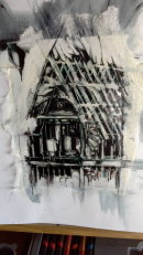 Mixed Media drawings - Plas Mawr, Conwy