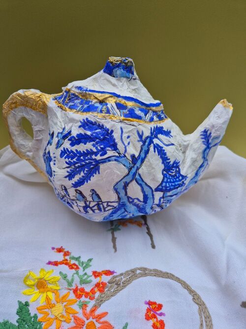 3D Papier Mache Teapot Art Session