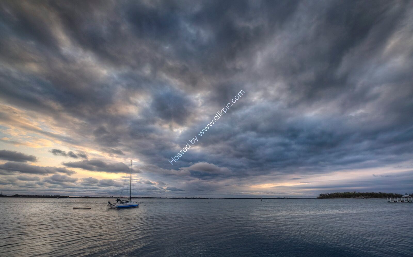 Lone Yacht at Dawn A2