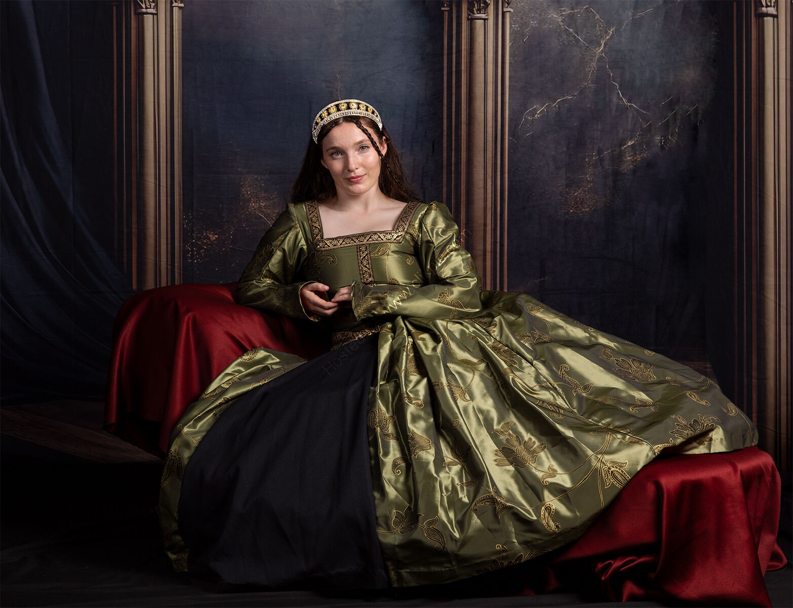 Princess Elinor on her chaise longue