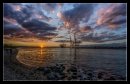 Sunset over Southampton Docks