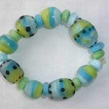 Dotty etched blues & greens