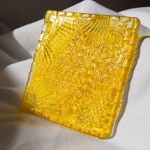 Amber coloured shell panel