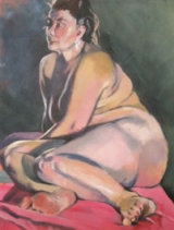 Hen Acrylic paint life study of the beautiful big model, Hen.