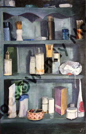 Acrylic painting on prepared board.