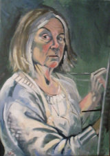 Self Portrait Acrylic self-portrait study on canvas