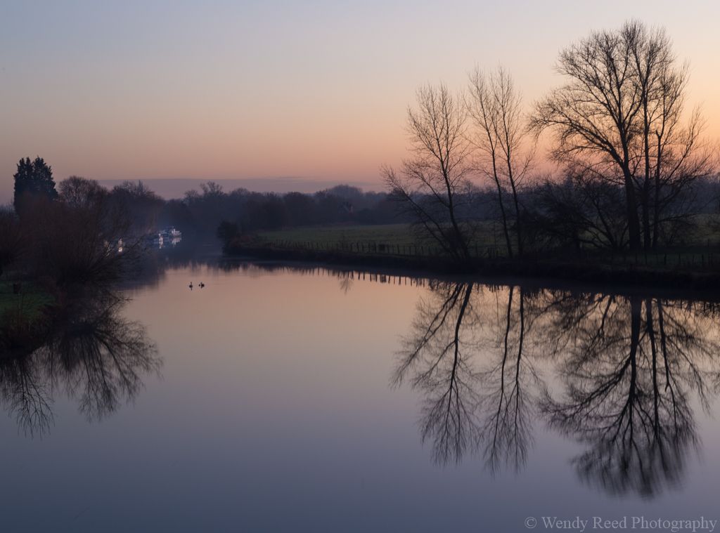 Dusk at Clifton Hampden