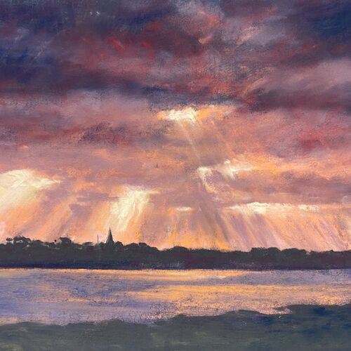 Wintry rays over Grand Havre from Rousse