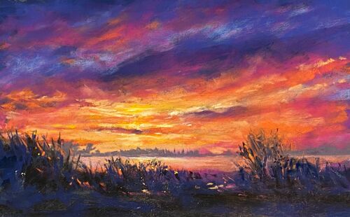 Fiery sunset