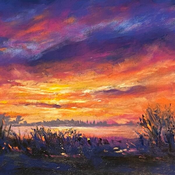 Fiery sunset