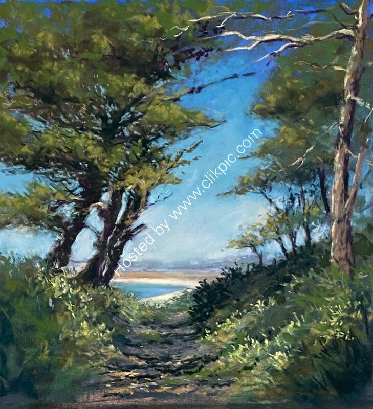 Cobo bay from Le Guet (pastels) £200 unframed