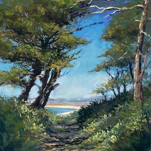 Cobo bay from Le Guet (pastels) £200 unframed