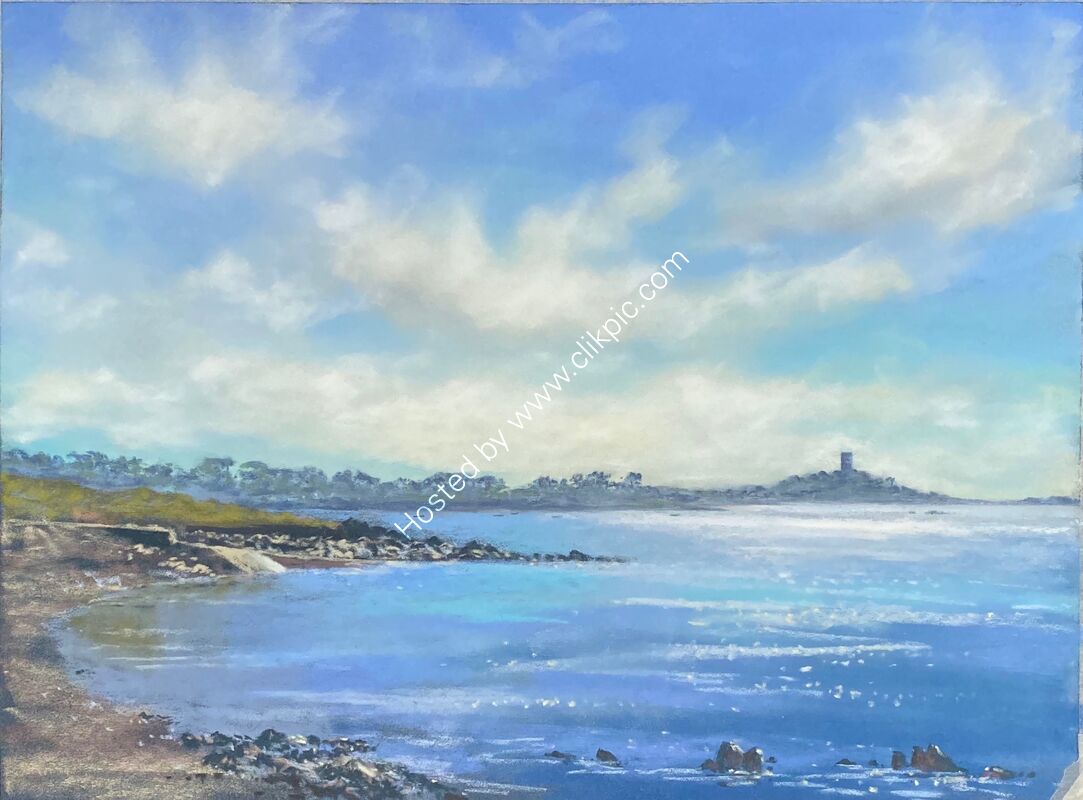 Fort Saumarez from Richmond at high tide