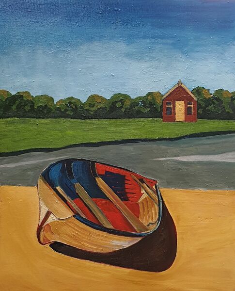 “The Beach Hut” (oils) £130