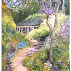 Humphrey's Garden near Skipton (oils) £120. (16x12” approx)