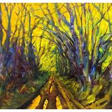 Lane at Spennithorne (oil on canvas) 19" x 16" £180