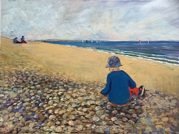 Searching for Jewels (oils) 16”x12” £150