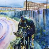 The Blastie (watercolour) 27 x 35 cms mounted £110