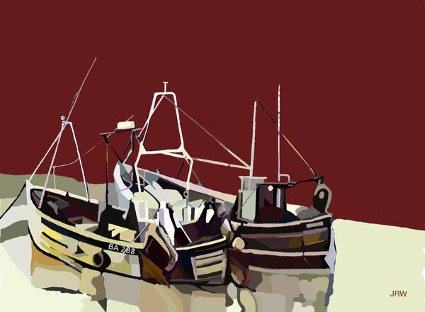 Two boats at Seaham (digital)