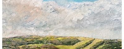 View from Roomer Common, Masham (oils) 30 x 20 inches approx £250