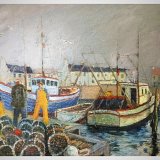 Quayside Conversation (oils) £200