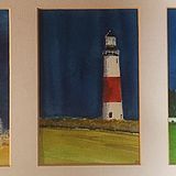 New England Lighthouses - watercolour