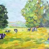 Pasture (oils on canvas) 60 x 20 cms £100