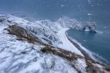 01 Tony Gill Durdle Door at Dusk in a Snowstorm