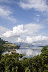 Clouds over Eilean Doonan Castle: Penny Piddock