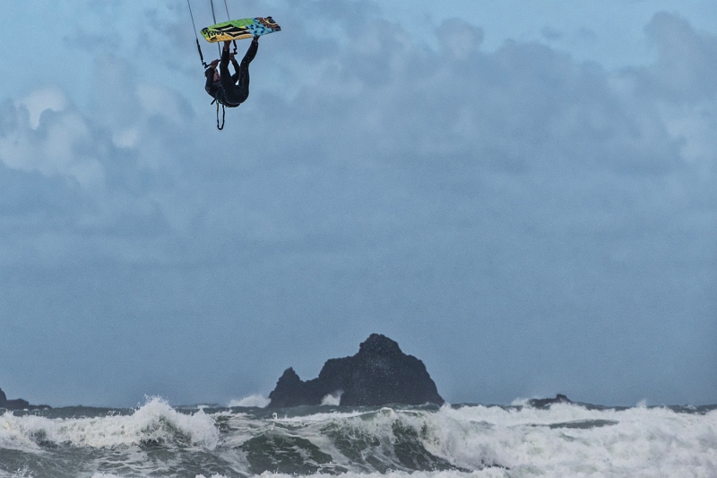 High Flying Kite Surfer by Malcolm Kitto