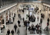 Rush Hour at St Pancras Station by Ivor Toms