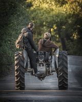 Two On Tractor by Peter Downton Highly Commended Section B