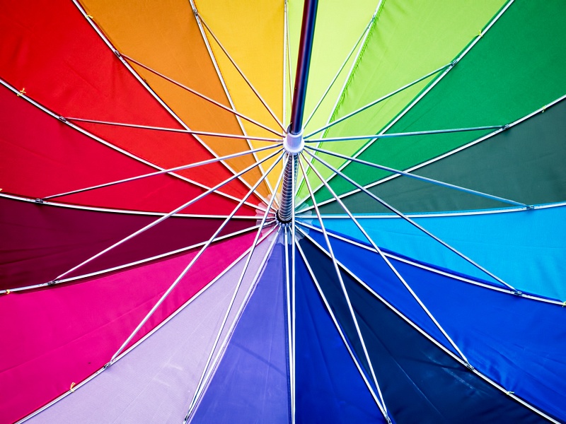 Umbrella Rainbow by Helen Jones