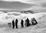 Waiting to Ski Above the Clouds
